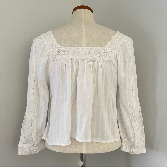 American Eagle Outfitters White cropped top NWT size Small Y2K style - Picture 4 of 5
